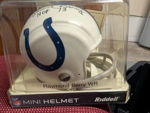 Indianapolis Colts handsigniert signed Mini Helm Coa Raymond Berry - Bild 1 von 3