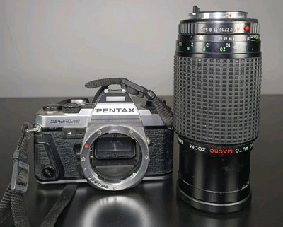 Pentax Super Program 35mm Camera w/ Tou Five Star  f 200mm Lens - Image 1 of 4