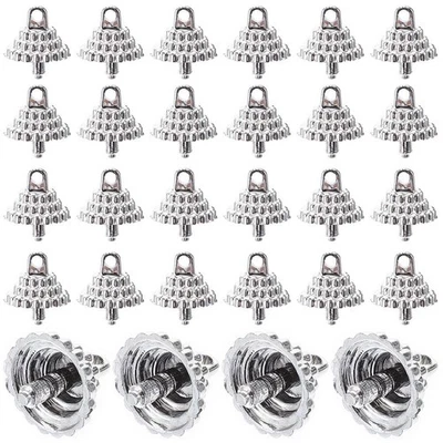  100 pezzi rotondi ornamenti con palline di Natale cappelli fai da te ornamenti - Immagine 1 di 4