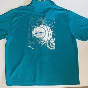 Nike Basketball print Dri-fit Shirt Top Button Front Men's XL NWT $80 - Picture 1 of 9