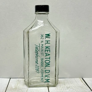 Vintage Barre Vermont Veterinarian Dr. Willam H Keaton Medicine Bottle - Picture 1 of 7