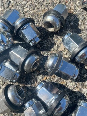 Factory chrome lugs for  1993 to 2015 Honda Civic Accord bolt on hubcaps - Image 1 of 4