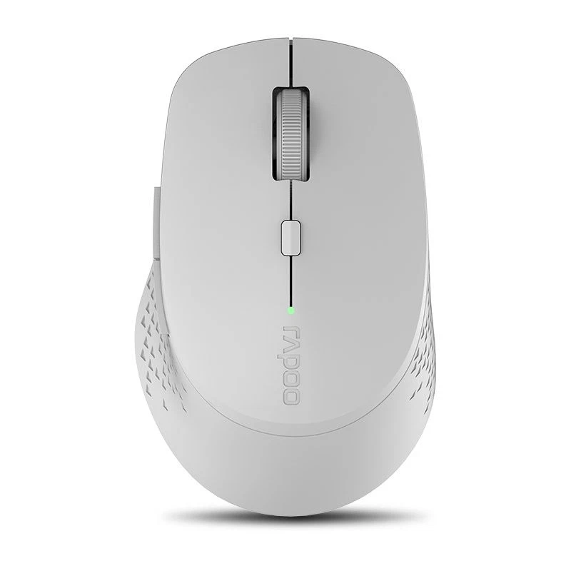 Rapoo M300 Multi-mode Bluetooth/Wireless Silent Optical Mouse Light Grey - Image 1 of 4