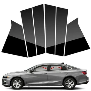 Fits 2016-2021 Chevrolet Malibu Door Trim Pillar Posts Black Cover Decorations - Picture 1 of 11