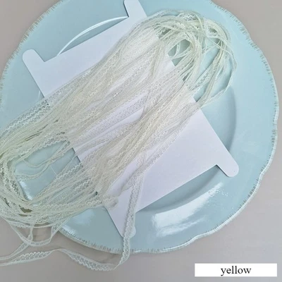 10 M 8mm Wide Lace Trim Soft Edging Solid Accessories for Sewing Doll Dress Chic - Image 1 of 4