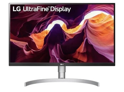 LG 27 Inch 4K Monitor IPS Display, VESA DisplayHDR 400, 96W, Silver - Image 1 of 4