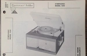 SYMPHONIC MODEL 1510 RADIO WITH RECORD PLAYER PHOTOFACT - Picture 1 of 1
