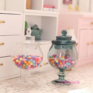 Maßstab 1:12 Puppenhaus Miniatur Glas Süßigkeitsgläser Vorratsflaschen Küche - Bild 1 von 12