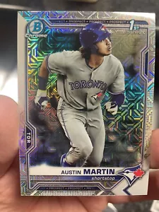 2021 Austin Martin 1st Bowman Chrome Mojo Refractor #BCP-87 Toronto Blue Jays🔥 - Picture 1 of 2