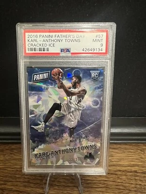 2016 Panini Karl Anthony Towns Fathers Day Cracked Ice RC Rookie /25 LOW POP - Image 1 of 4