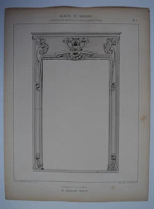 EDOUARD BOIDOT Glaces Miroirs THEZARD Gravure ART NOUVEAU Dourdan 1902 - Picture 1 of 1