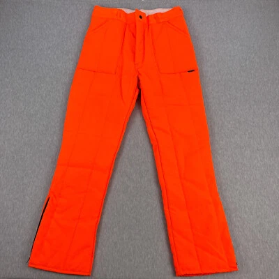 Vintage RedHead Insulated Pants Mens M 34x31 Hunting Orange NEW Deadstock 80s - Image 1 of 4