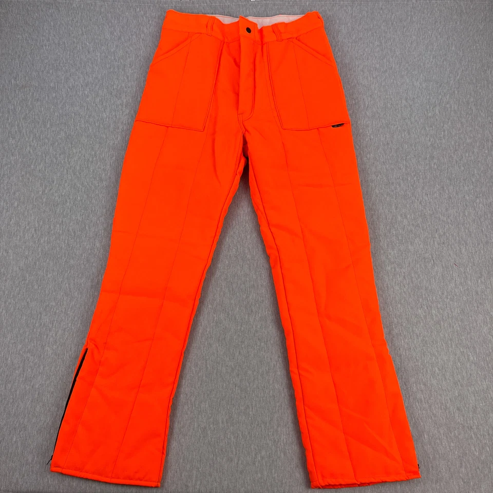 Vintage RedHead Insulated Pants Mens M 34x31 Hunting Orange NEW Deadstock 80s - Image 1 of 4