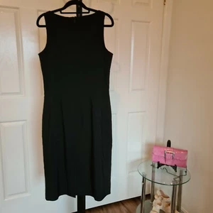 TABLE EIGHT Australia 12 Black Business wear Sleeveless Bodycon Maxi Midi Dress - Picture 1 of 10