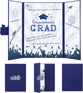 Graduation Guest Book 2025, Blue Class of 2025 Signature Book Alternative, Grad - Picture 1 of 12