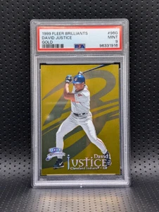1999 Fleer Brilliants David Justice SP GOLD /99 PSA 9 **POP 2** None higher - Picture 1 of 2