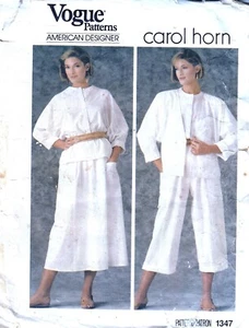 Vogue 1347 vintage 80s pattern Carol Horn size 10 jacket blouse skirt pants - Picture 1 of 2