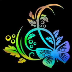 1x Multicolor Butterfly Flower Car Door Auto Truck Vinyl Decal Sticker Decor - Picture 1 of 11