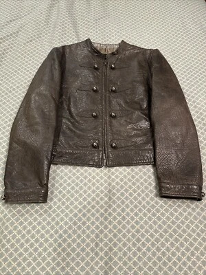 Chaqueta bomber de cuero de cordero para mujer Giorgio Armani - talla 50 Foto 1 de 4