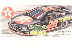1:24 Texaco Ford Taurus - Kenny Irwin 28 NASCAR Diecast Bank - Includes Box-9isn - Picture 1 of 5