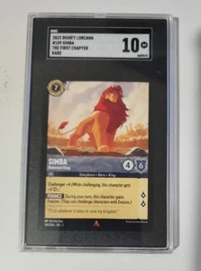 Simba Returned King Graded 2023 Disney Lorcana #189 SGC 10 GEM MT Certified Rare - Picture 1 of 2