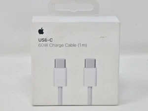 Cavo di ricarica USB-C originale Apple 1M 3 FT tessuto (MQKJ3AM/A) - Bianco - Foto 1 di 3