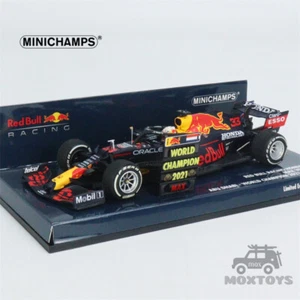 MINICHAMPS 1:43 2021 F1 REDBULL RB16B MV33 WINNER ABU DHABI W/PITBOARD - Picture 1 of 4