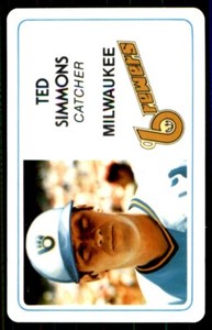 1981 PERMA-GRAPHIC SUPERSTAR CREDIT CARDS (125- PREFIX) #125-017 TED SIMMONS