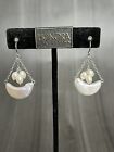 Dangle Chandelier Earrings Beach Spring Honora Mother of Pearl Crescent