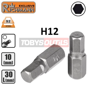 Embout H12 BTR ALLEN IMBUS HEX 6p entrainement 10mm 3/8" Acier S2 RICHMANN - Bild 1 von 2