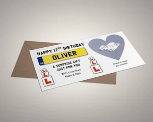 DRIVING LESSON 17th BIRTHDAY SCRATCH CARD LEARN TO DRIVE - Picture 1 of 4