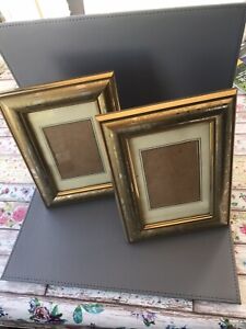 Pair Matching Marble Effect Used Photo Frames Suit Wedding Barn Hall Decor Gifts
