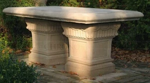 🔶Steintisch Legionär Sandstein Tisch Gartentisch Steinkunst BLACKFORM - Bild 1 von 4