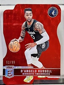 Baloncesto Donruss Elite 2021-22 D'Angelo Russell rojo troquelado 52/99 SP TWolves - Imagen 1 de 2