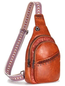 Sling Bag Crossbody Bags for Women Trendy Leather Fanny Packs Chest Bag Sling... - Picture 1 of 7