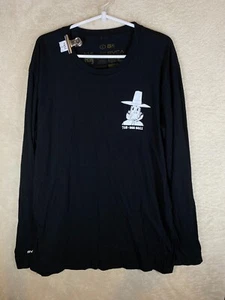 RVCA Casual T-Shirts Top Size L Mens Black Logo Long Sleeve - Picture 1 of 10