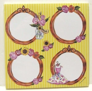 Floral Desk Pad Paper 80 Sheets Large Note Pad w/ Flowers & Dress Stationery - Picture 1 of 2