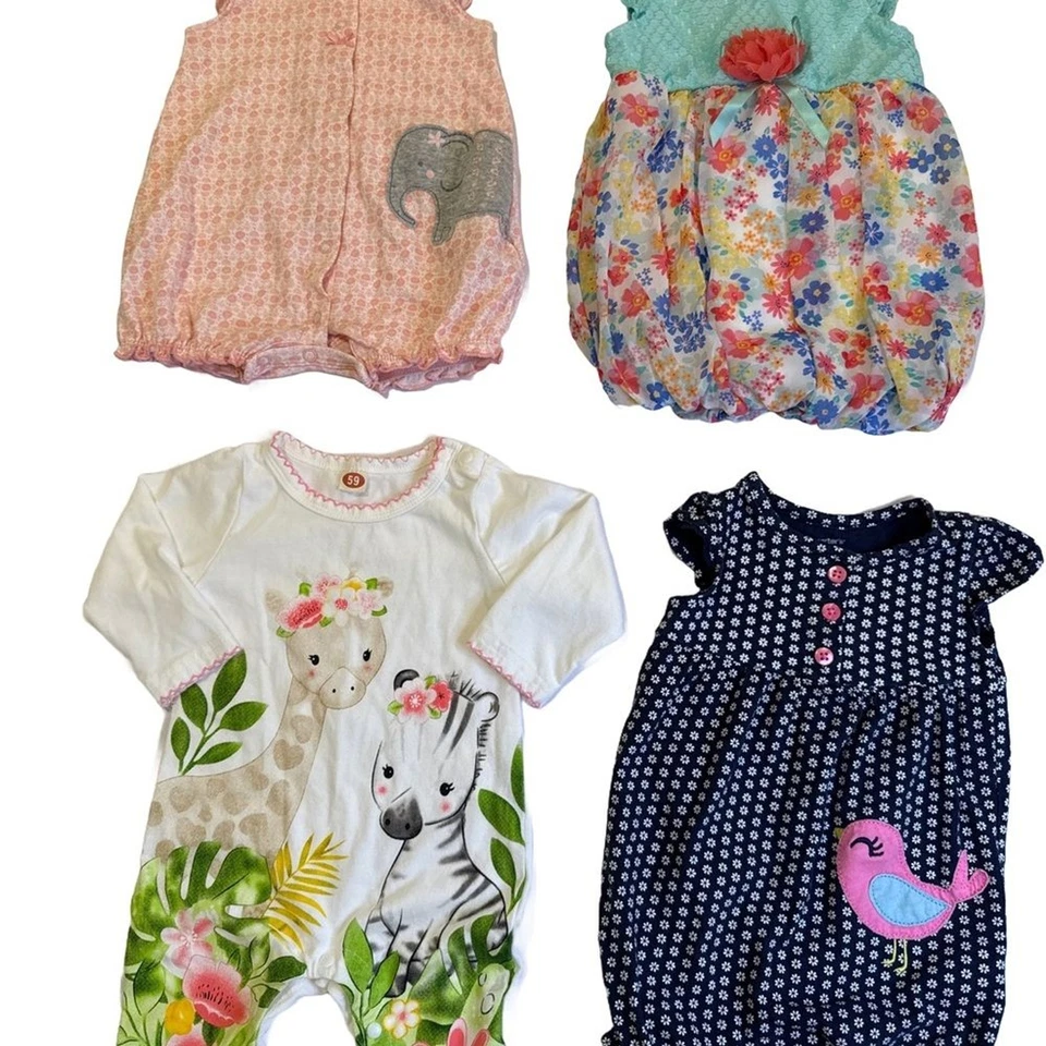 女宝宝连衫裤套装尺寸 6-9 个月,我的孩子,Carter's,Young Hearts, — 第 1/4 张图片