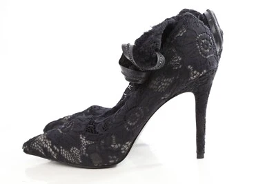 Botas Charles David Negro Encaje Punta Punta Talla 10M Foto 1 de 4