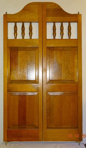 Vintage 1960's Wood Matching Swinging Doors Western Man Cave Bar Saloon Cafe Cover