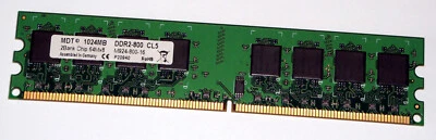 1 GB DDR2-RAM 240-pin PC2-6400U CL5  non-ECC  'MDT M924-800-16' - Image 1 of 2