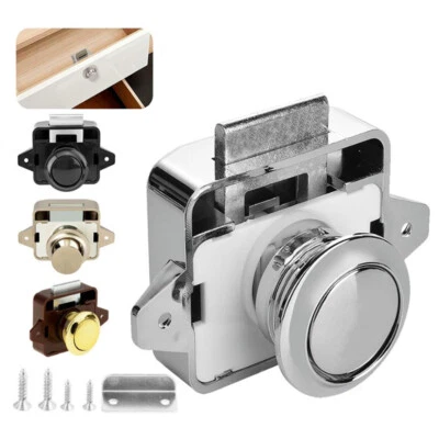 Push-Lock Möbelschloss Druckschlösser Druckknopf für Caravan Wohnmobil Schublade - Bild 1 von 4
