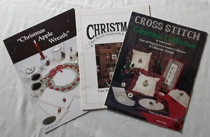 Christmas Cross Stitch Pattern books and Leaflets - set of 3. - Picture 1 of 7