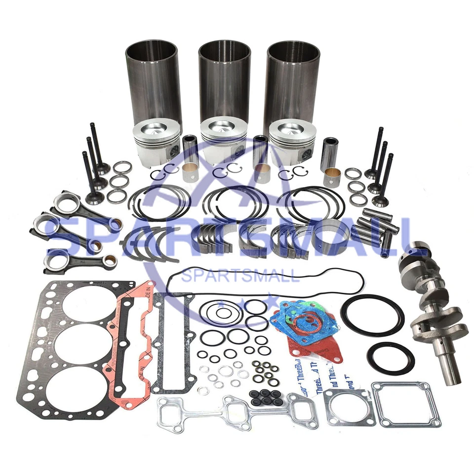 3TNV88 3D88E Rebuild Kit with Crankshaft & Con Rod for Yanmar Komatsu Engine - Image 1 of 1