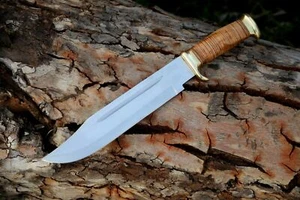 Handmade Stainless Steel Curve Bowie Knife For Hiking Hunting Outdoor & Camping - Picture 1 of 8