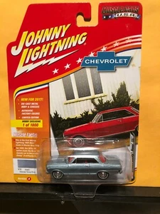 1/64 JOHNNY LIGHTNING MUSCLE CARS USA 1965 CHEVROLET NOVA SS SILVER 1 OF 1800 - Picture 1 of 2