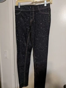 CHEROKEE GIRLS BLUE JEANS WITH GLITTER BACK POCKETS SIZE 14 - Picture 1 of 4