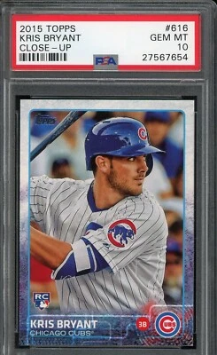 2015 TOPPS KRIS BRYANT CLOSE-UP #616 ROOKIE RC CHICAGO CUBS PSA 10 GEM MINT - Image 1 of 2