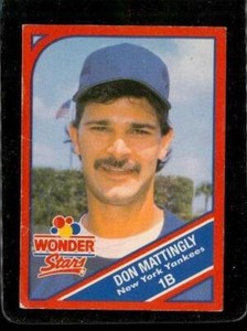 Vintage 1990 WONDER BREAD STARS Baseball Card #6 of 20 DON MATTINGLY Yankees