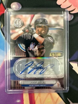 2024 Topps Tribute Autograph Jose Reyes /199 Blue Mets - Image 1 of 2